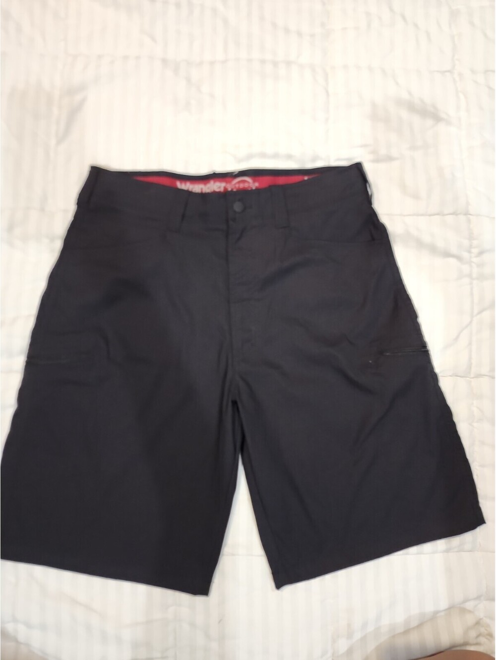 Wrangler Outdoor Series Shorts Mens Size 34 Cargo Flat Front Nylon Blend Hiking